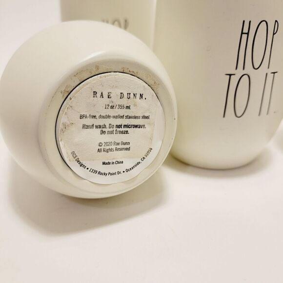 Rae Dunn Hop To It. Wine Tumblers Set of 4 No tops. - Picture 4 of 4